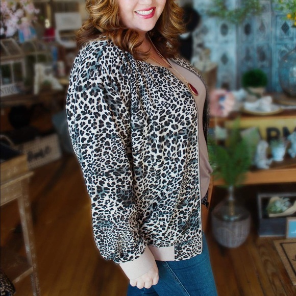 PLUS SIZE-MY RIDE OR DIE BOMBER JACKET -MOCHA - Picture 8 of 8